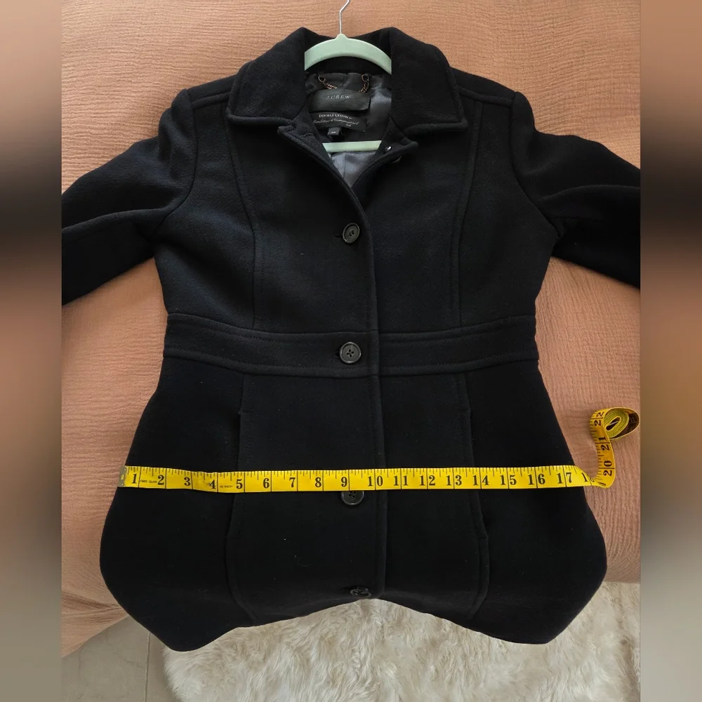 J. Crew Black Wool Long Coat - Picture 14 of 16